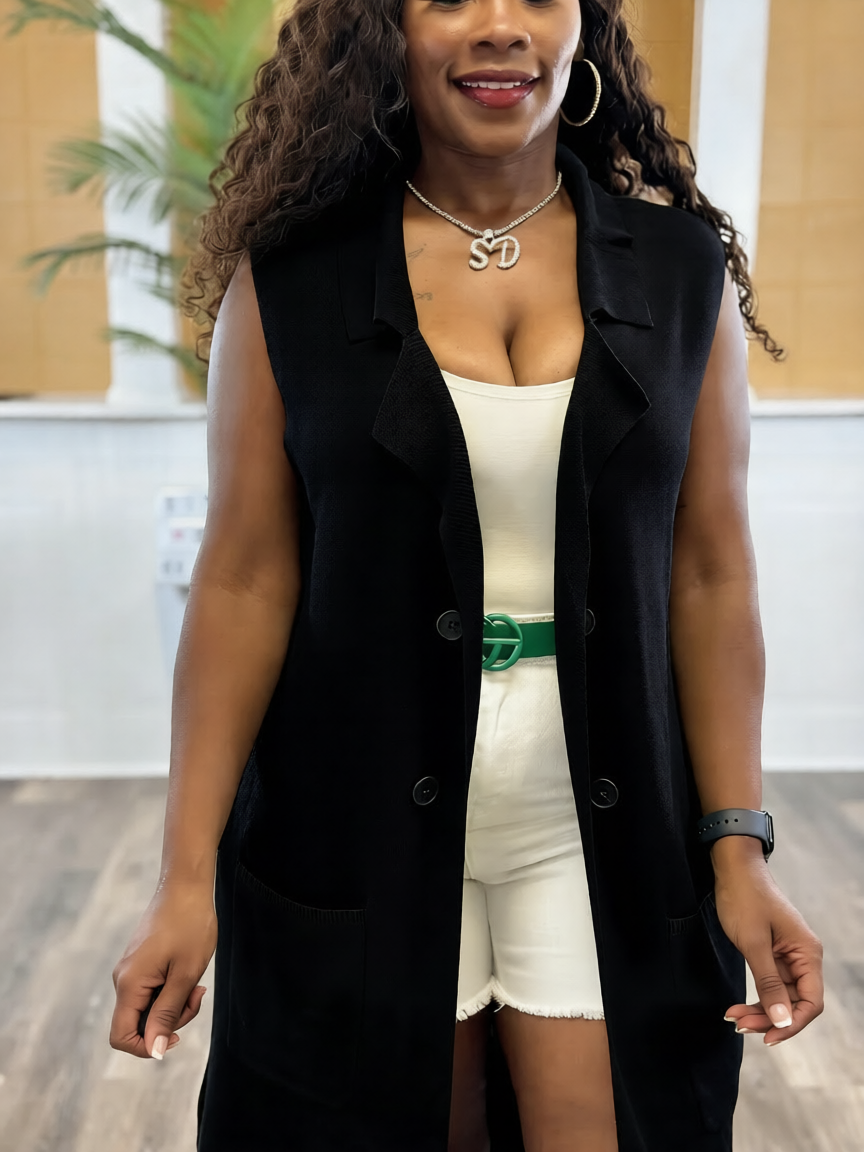 CLASSY GIRL CARDIGAN VEST（UP TO 3XL）