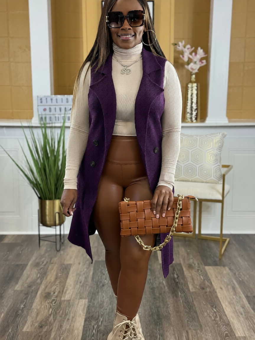 CLASSY GIRL CARDIGAN VEST（UP TO 3XL）