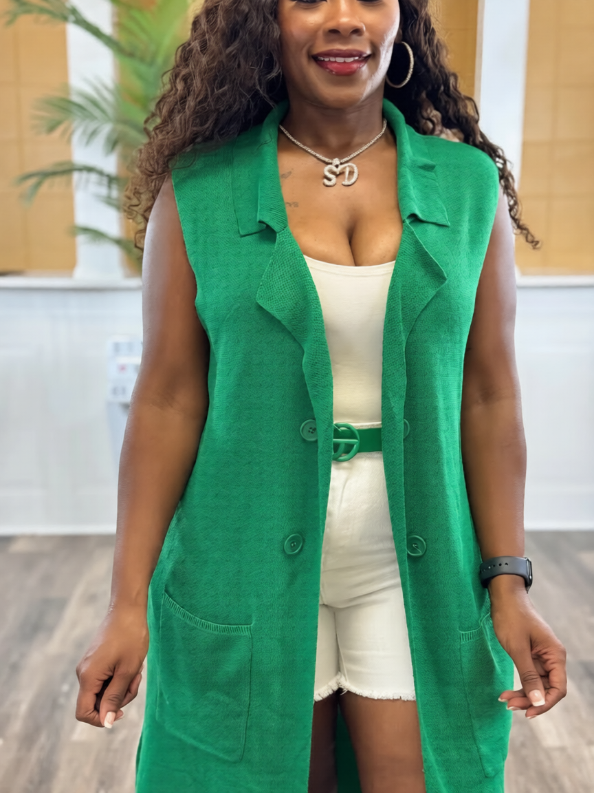 CLASSY GIRL CARDIGAN VEST（UP TO 3XL）